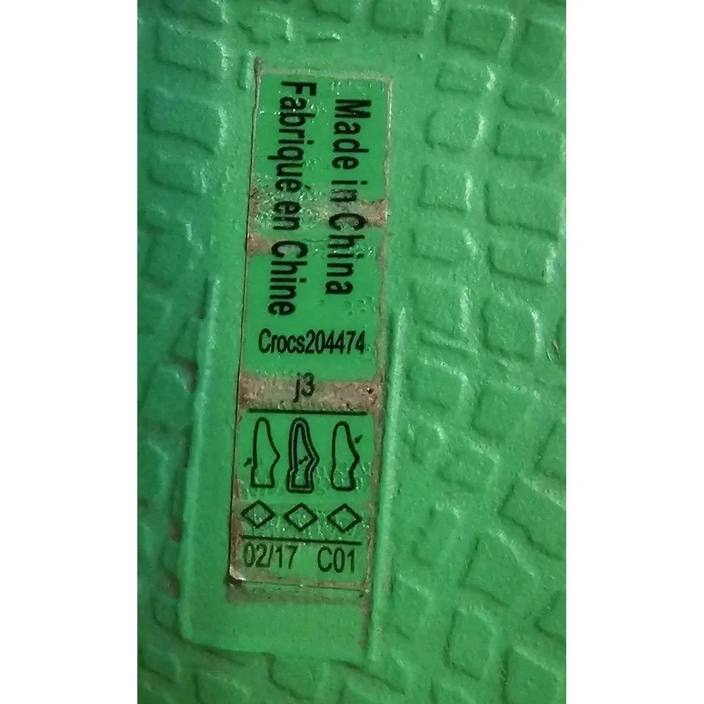 Crocs Kids Fun Lab Crocband II Green Sandal Size J 3